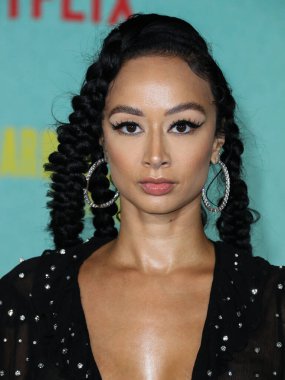 Model Draya Michele 13 Ekim 2021 'de Los Angeles, Kaliforniya, ABD' de bulunan Shrine Auditorium ve Expo Hall 'da düzenlenen Netflix' in 