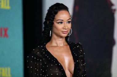 Model Draya Michele 13 Ekim 2021 'de Los Angeles, Kaliforniya, ABD' de bulunan Shrine Auditorium ve Expo Hall 'da düzenlenen Netflix' in 