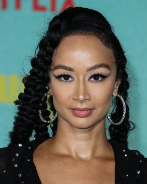 Model Draya Michele 13 Ekim 2021 'de Los Angeles, Kaliforniya, ABD' de bulunan Shrine Auditorium ve Expo Hall 'da düzenlenen Netflix' in 