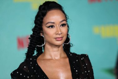 Model Draya Michele 13 Ekim 2021 'de Los Angeles, Kaliforniya, ABD' de bulunan Shrine Auditorium ve Expo Hall 'da düzenlenen Netflix' in 
