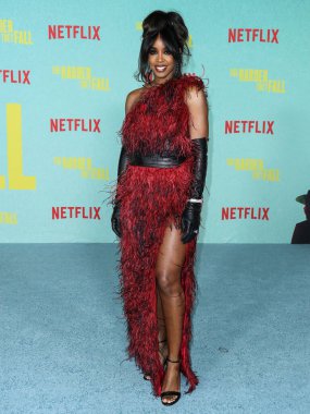 Şarkıcı Kelly Rowland, 13 Ekim 2021 'de Los Angeles, Kaliforniya, ABD' deki Shrine Auditorium ve Expo Hall 'da düzenlenen Netflix' in 