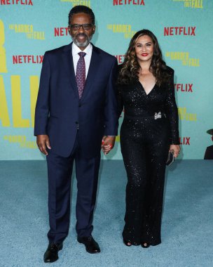 Aktör Richard Lee Lawson ve eşi / iş kadını Tina Knowles Lawson, 13 Ekim 2021 'de Los Angeles, Kaliforniya, ABD' de bulunan Shrine Auditorium ve Expo Hall 'da düzenlenen Netflix' in 'The Harder They Fall' adlı filminin Los Angeles Premiere 'ine geldiler.. 