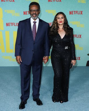 Aktör Richard Lee Lawson ve eşi / iş kadını Tina Knowles Lawson, 13 Ekim 2021 'de Los Angeles, Kaliforniya, ABD' de bulunan Shrine Auditorium ve Expo Hall 'da düzenlenen Netflix' in 'The Harder They Fall' adlı filminin Los Angeles Premiere 'ine geldiler.. 