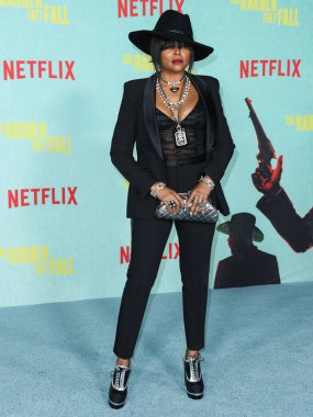 Aktris Taraji P. Henson, 13 Ekim 2021 'de Los Angeles, Kaliforniya, ABD' de bulunan Shrine Auditorium ve Expo Hall 'da düzenlenen Netflix' in 