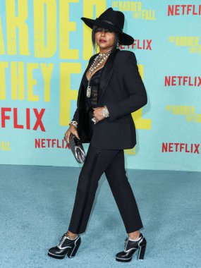 Aktris Taraji P. Henson, 13 Ekim 2021 'de Los Angeles, Kaliforniya, ABD' de bulunan Shrine Auditorium ve Expo Hall 'da düzenlenen Netflix' in 