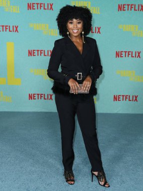 Aktris Zee James 13 Ekim 2021 'de Los Angeles, Kaliforniya, ABD' de bulunan Shrine Auditorium ve Expo Hall 'da düzenlenen Netflix' in 