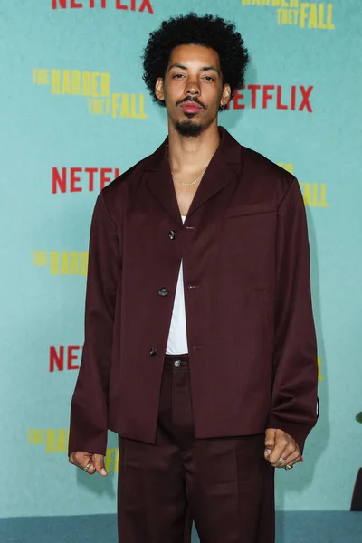 Actor Melvin Gregg Arrives Los Angeles Premiere Netflix Harder Fall — Stock Photo, Image