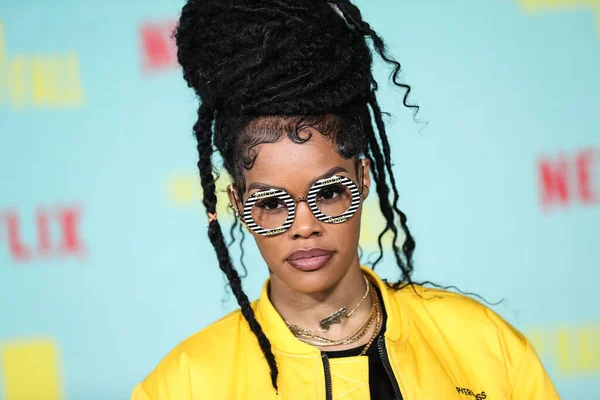 Певица Автор Песен Teyana Taylor Прибывает Премьеру Песни Netflix Harder — стоковое фото