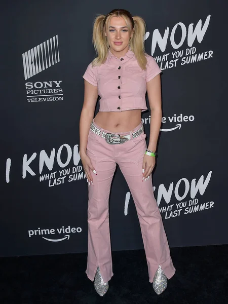 Atriz Madi Monroe Chega Los Angeles Premiere Amazon Studios Sony — Fotografia de Stock