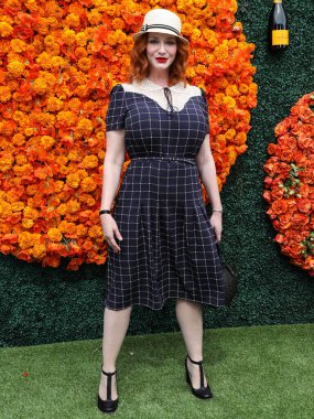 Aktris Christina Hendricks, 2 Ekim 2021 'de ABD' nin Los Angeles eyaletindeki Pacific Palisades, Los Angeles, Kaliforniya eyaletindeki Will Rogers Eyalet Parkı 'nda düzenlenen Veuve Clicquot Polo Classic Los Angeles 2021' e geldi.. 