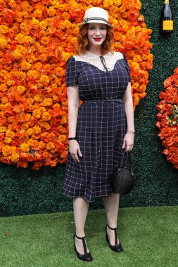 Aktris Christina Hendricks, 2 Ekim 2021 'de ABD' nin Los Angeles eyaletindeki Pacific Palisades, Los Angeles, Kaliforniya eyaletindeki Will Rogers Eyalet Parkı 'nda düzenlenen Veuve Clicquot Polo Classic Los Angeles 2021' e geldi.