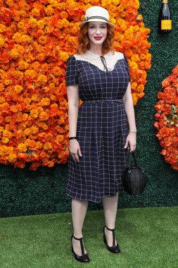 Aktris Christina Hendricks, 2 Ekim 2021 'de ABD' nin Los Angeles eyaletindeki Pacific Palisades, Los Angeles, Kaliforniya eyaletindeki Will Rogers Eyalet Parkı 'nda düzenlenen Veuve Clicquot Polo Classic Los Angeles 2021' e geldi.. 