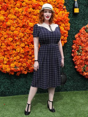 Aktris Christina Hendricks, 2 Ekim 2021 'de ABD' nin Los Angeles eyaletindeki Pacific Palisades, Los Angeles, Kaliforniya eyaletindeki Will Rogers Eyalet Parkı 'nda düzenlenen Veuve Clicquot Polo Classic Los Angeles 2021' e geldi..