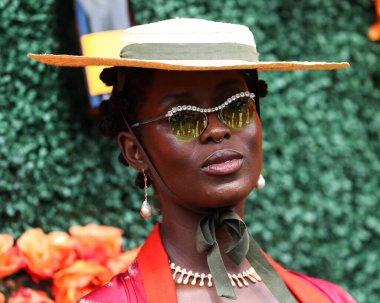 Aktris Jodie Turner-Smith, 2 Ekim 2021 'de ABD' nin Kaliforniya eyaletinin Pacific Palisades kentindeki Will Rogers Eyalet Parkı 'nda düzenlenen Veuve Clicquot Polo Classic Los Angeles 2021' e geldi.. 