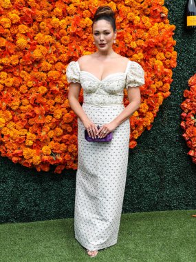 Aktris Lindsay Price Stone, 2 Ekim 2021 'de ABD' nin Los Angeles eyaletindeki Pacific Palisades, Los Angeles, Kaliforniya 'daki Will Rogers State Park' ta düzenlenen Veuve Clicquot Polo Classic Los Angeles 2021 'e geldi.. 