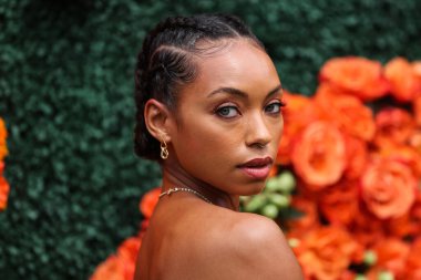 Aktris Logan Browning, 2 Ekim 2021 'de ABD' nin Los Angeles eyaletindeki Pacific Palisades, Los Angeles, Kaliforniya 'daki Will Rogers State Park' ta düzenlenen Veuve Clicquot Polo Classic Los Angeles 2021 'e geldi.. 