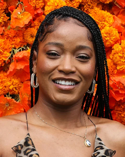 Aktorka Keke Palmer Przybywa Veuve Clicquot Polo Classic Los Angeles — Zdjęcie stockowe