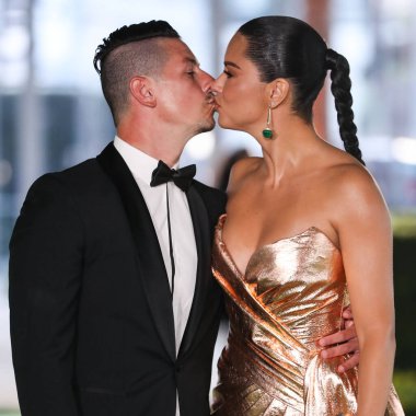 Andre L III ve kız arkadaşı / mankeni Adriana Lima, 25 Eylül 2021 'de Los Angeles, Kaliforniya, ABD' de bulunan Akademi Film Müzesi 'nin açılış galasına Nicolas Jebran elbisesi giyerek geldi.. 