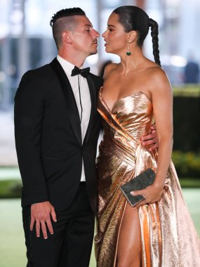 Andre L III ve kız arkadaşı / mankeni Adriana Lima, 25 Eylül 2021 'de Los Angeles, Kaliforniya, ABD' de bulunan Akademi Film Müzesi 'nin açılış galasına Nicolas Jebran elbisesi giyerek geldi.. 