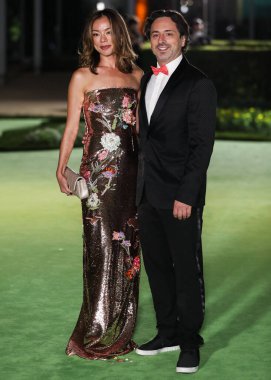 Nicole Shanahan ve Google / Alfabe 'nin eş / kurucularından Sergey Brin, 25 Eylül 2021' de ABD 'nin Kaliforniya eyaletinin Los Angeles kentinde bulunan Akademi Film Müzesi' nin açılış galasına geldi.