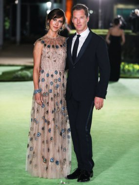 Sophie Hunter ve aktör Benedict Cumberbatch, 25 Eylül 2021 'de ABD' nin Kaliforniya eyaletinin Los Angeles kentinde bulunan Akademi Sinema Filmleri Müzesi 'nin açılış galasına geldiler..