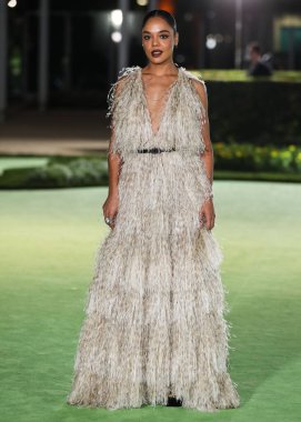 Dior elbisesi giyen aktris Tessa Thompson, 25 Eylül 2021 'de ABD' nin Kaliforniya eyaletinin Los Angeles kentinde bulunan Akademi Sinema Filmleri Müzesi 'nin açılış galasına geldi.. 