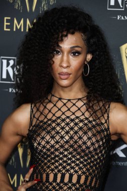 Aktris Mj Rodriguez (Michaela Antonia Ja Rodriguez), 17 Eylül 2021 'de Los Angeles, Kaliforniya, ABD' de düzenlenen The Academy of Television Arts and Sciences 'da düzenlenen 73. Emmy Ödüllü Adayları Töreni' ne geldi..