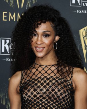 Aktris Mj Rodriguez (Michaela Antonia Ja Rodriguez), 17 Eylül 2021 'de Los Angeles, Kaliforniya, ABD' de düzenlenen The Academy of Television Arts and Sciences 'da düzenlenen 73. Emmy Ödüllü Adayları Töreni' ne geldi..