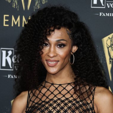 Aktris Mj Rodriguez (Michaela Antonia Ja Rodriguez), 17 Eylül 2021 'de Los Angeles, Kaliforniya, ABD' de düzenlenen The Academy of Television Arts and Sciences 'da düzenlenen 73. Emmy Ödüllü Adayları Töreni' ne geldi..