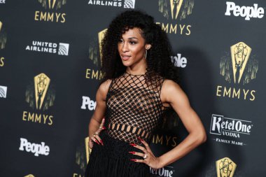 Aktris Mj Rodriguez (Michaela Antonia Ja Rodriguez), 17 Eylül 2021 'de Los Angeles, Kaliforniya, ABD' de düzenlenen The Academy of Television Arts and Sciences 'da düzenlenen 73. Emmy Ödüllü Adayları Töreni' ne geldi..