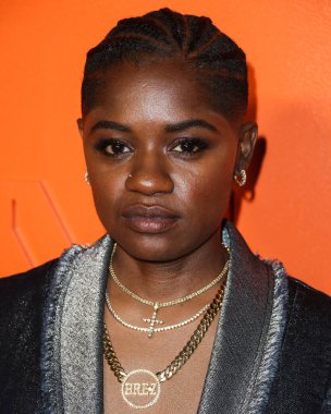 Rapçi / aktris Bre-Z (Calesha Murray), 16 Eylül 2021 'de Beverly Hills, Los Angeles, Kaliforniya, ABD' de düzenlenen MARCELL VON BERLIN Spring / Summer 2021 Runway Show 'a geldi..