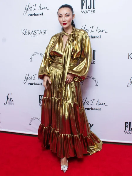 杰西卡 王于2021年9月9日在美国纽约曼哈顿洛克菲勒中心彩虹室参加第八个年度时尚媒体大奖 — 图库照片