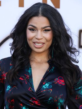 Şarkıcı Jordin Sparks, 8 Ağustos 2021 'de Westwood, Los Angeles, Kaliforniya, ABD' deki Regency Village Theatre 'da düzenlenen MGM' nin 'Saygı' nın Los Angeles prömiyerine geldi.. 