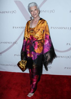 Kanada-Güney Afrika modeli Maye Musk, 17 Temmuz 2021 'de Santa Monica, Los Angeles, Kaliforniya, ABD' de düzenlenen Passionflix 's Driven' in 2. sezonunun Los Angeles Premiere 'ine ulaştı..