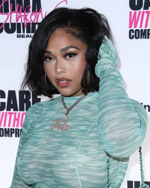 Model Jordyn Woods, 18 Haziran 2021 'de Hyde Sunset Kitchen + Cocktails' da düzenlenen UOMA Güzellik Gurur Ayı ve Haziran Kutlama Açılışı etkinliğine katılıyor..