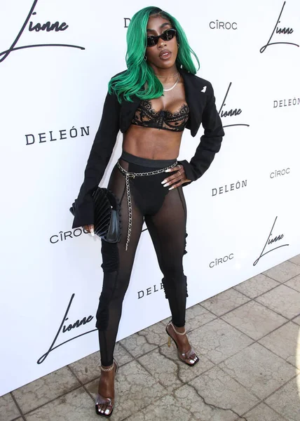 Singer Sevyn Streeter Amber Denise Streeter Φτάνει Στο Lionne Fall — Φωτογραφία Αρχείου