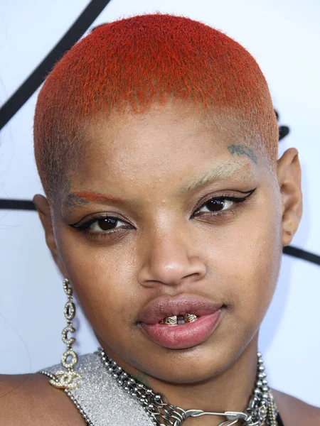 Model Slick Woods Simone Thompson Arrive Défilé Mode Lionne Automne — Photo