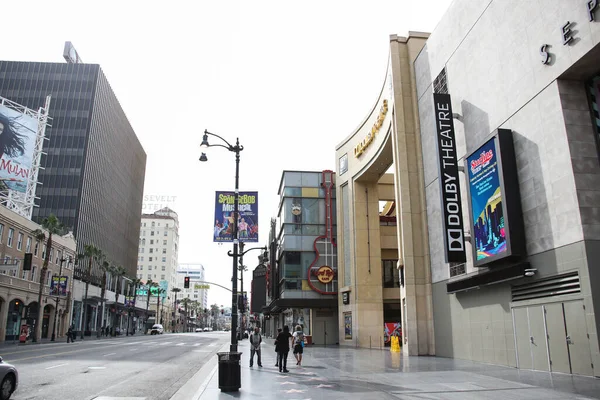 Vista Del Dolby Theatre Hollywood Blvd Walk Fame Marzo 2020 — Foto de Stock