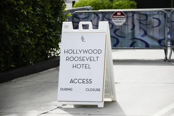 Kilátás Hollywood Roosevelt Hotel Március 2020 Hollywood Los Angeles Kalifornia — Stock Fotó