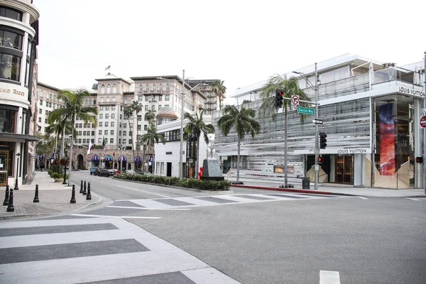 View Louis Vuitton Beverly Hills Rodeo Drive Store Marzo 2020 — Foto Stock