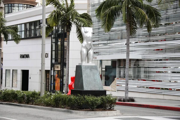 Une Vue Rodeo Drive Mars 2020 Beverly Hills Los Angeles — Photo