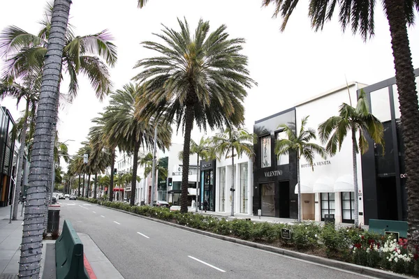 Вид Rodeo Drive Відбувся Березня 2020 Року Беверлі Гіллз Лос — стокове фото