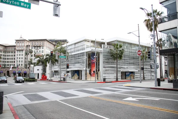 View Rodeo Drive March 2020 Beverly Hills Los Angeles California — Stock Photo, Image