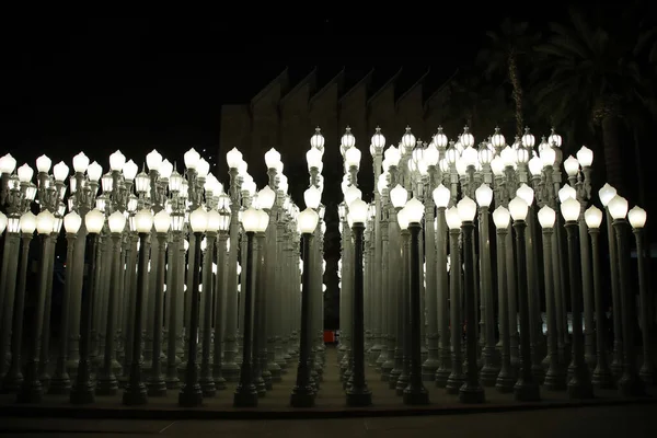 Widok Zewnątrz Instalację Lamp Ulicznych Urban Light Poza Los Angeles — Zdjęcie stockowe