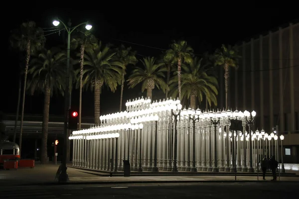 Exterior View Urban Light Street Lamps Installation Los Angeles County — Stock Photo, Image