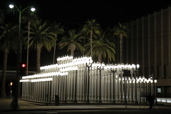 Exterior View Urban Light Street Lamps Installation Los Angeles County — Stock Photo, Image