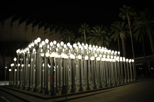 Widok Zewnątrz Instalację Lamp Ulicznych Urban Light Poza Los Angeles — Zdjęcie stockowe