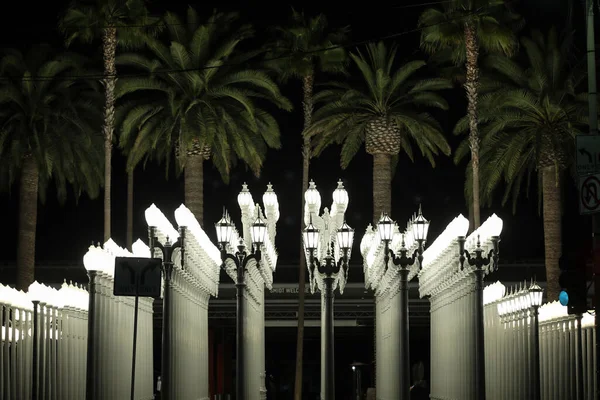 Widok Zewnątrz Instalację Lamp Ulicznych Urban Light Poza Los Angeles — Zdjęcie stockowe