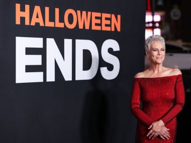 Amerikalı aktris Jamie Lee Curtis (Barones Haden-Guest), 11 Ekim 2022 'de Hollywood, Los Angeles, Kaliforniya, ABD' deki TCL Çin Tiyatrosu 'nda düzenlenen Universal Pictures and Blumhouse Productions' Halloween Ends 'in dünya prömiyerine geldi..