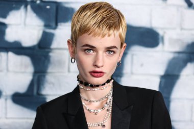 İngiliz aktris Esther Rose McGregor (Esther-Rose McGregor), 13 Ekim 2022 'de Hollywood, Los Angeles, Kaliforniya' da Retan Hotel 'deki No Vacancy' de düzenlenen Amazon Freevee 'nin' High School 'House Party' sine geldi..